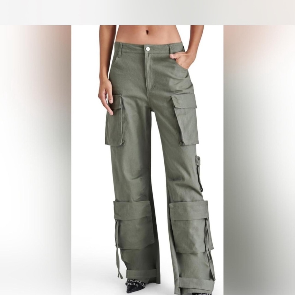 Women's Olive Cargo Pants- Steve Madden